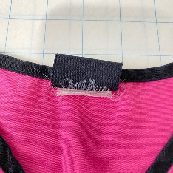 Womens Medium Scrubs Top Cherokee Workwear Pink and Black Short Sleeve - Picture 7 of 7